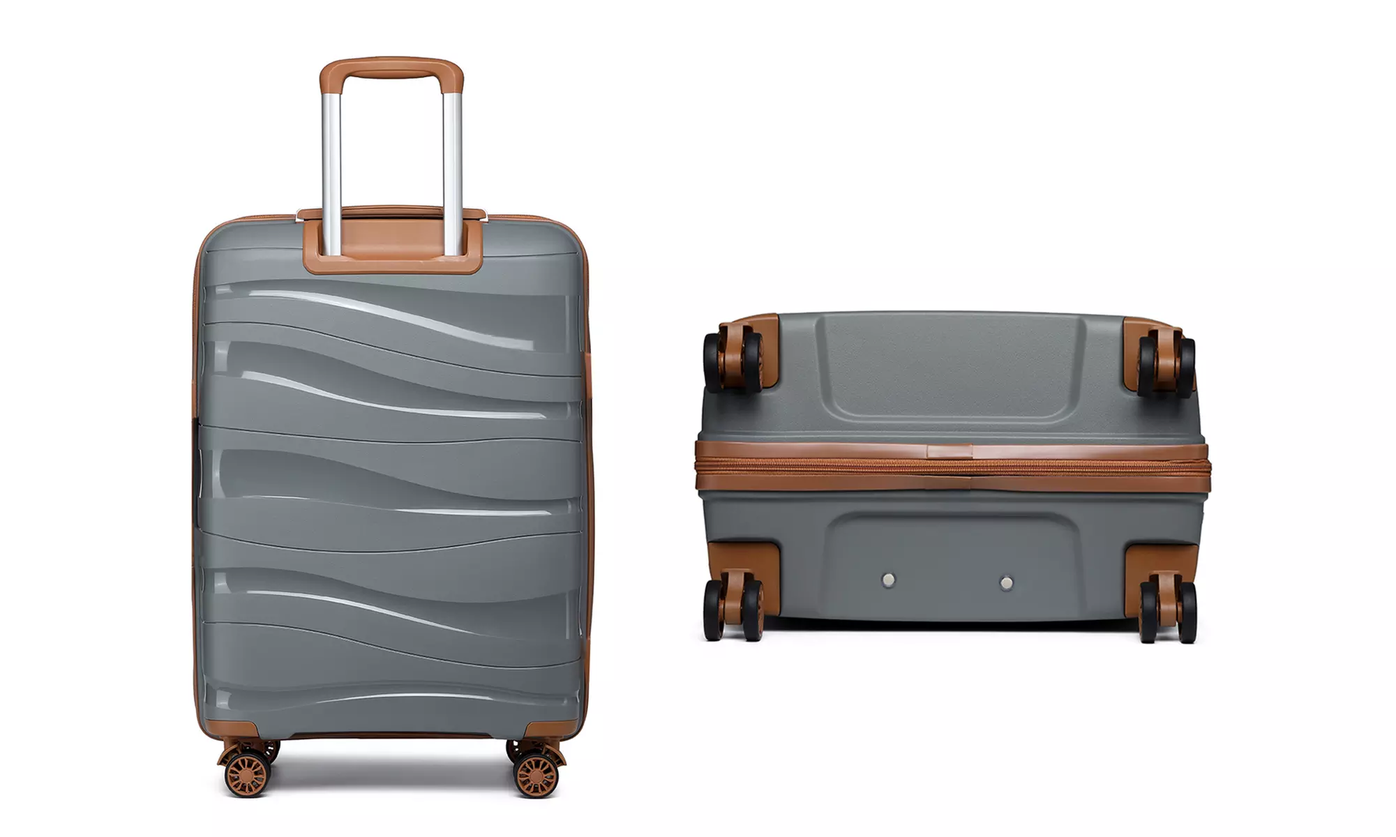 KONO One Or Four-Piece PP Hard Shell Suitcase with TSA Lock