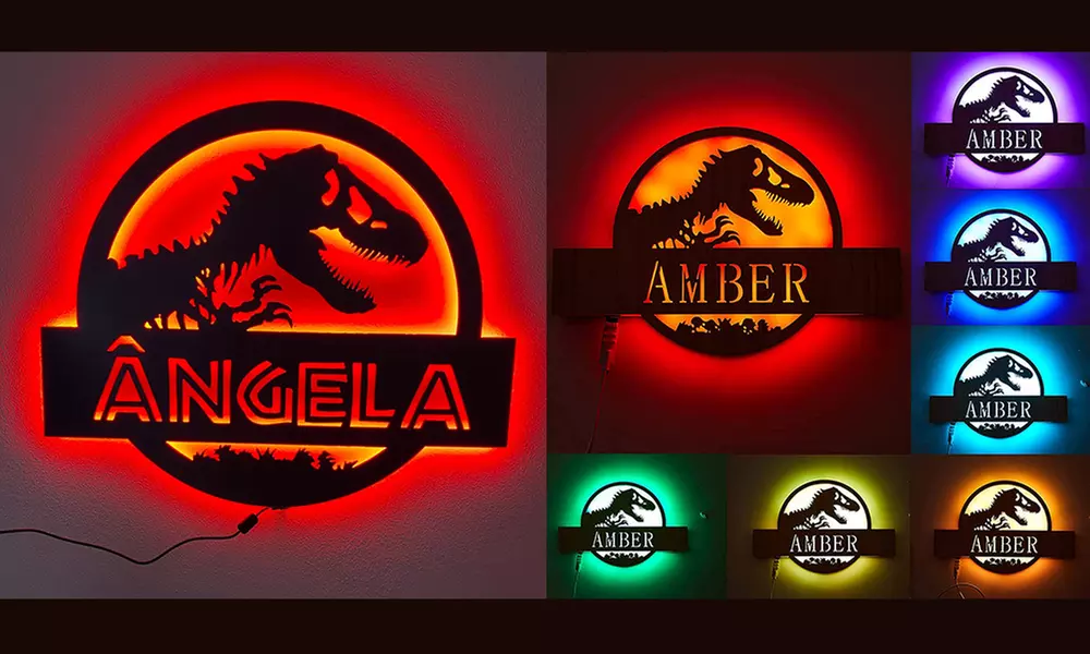 One or Two Custom Name Wall Lamps from Justyling
