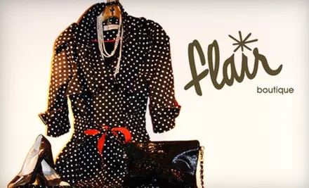 $25 for $50 Worth of Designer Clothing and Accessories at Flair Boutique - Primary Image