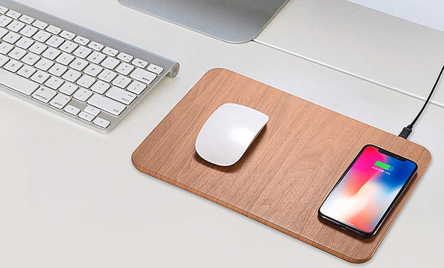 Image 6: One or Two Mouse Pads with Wireless Induction Charging Zone