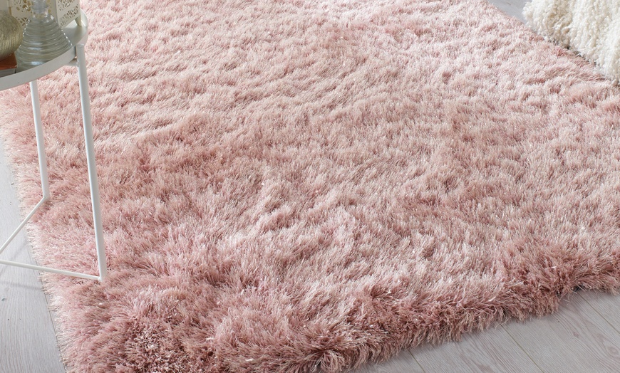 Image 1: Glitter Shaggy Rug