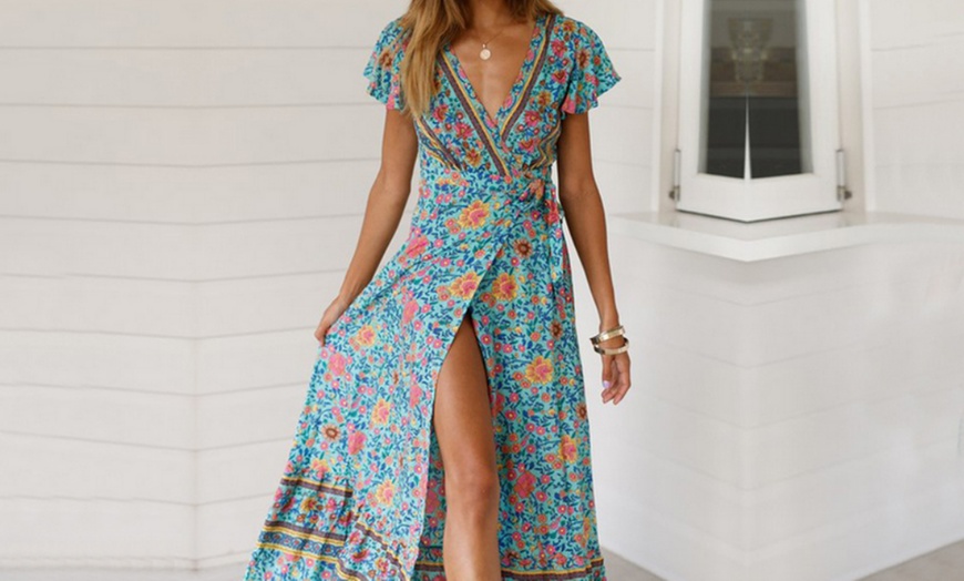 Image 7: Boho Wrap Dress