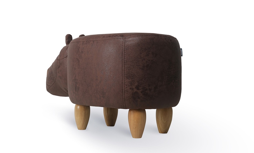 Image 10: Pouf forme animal en bois