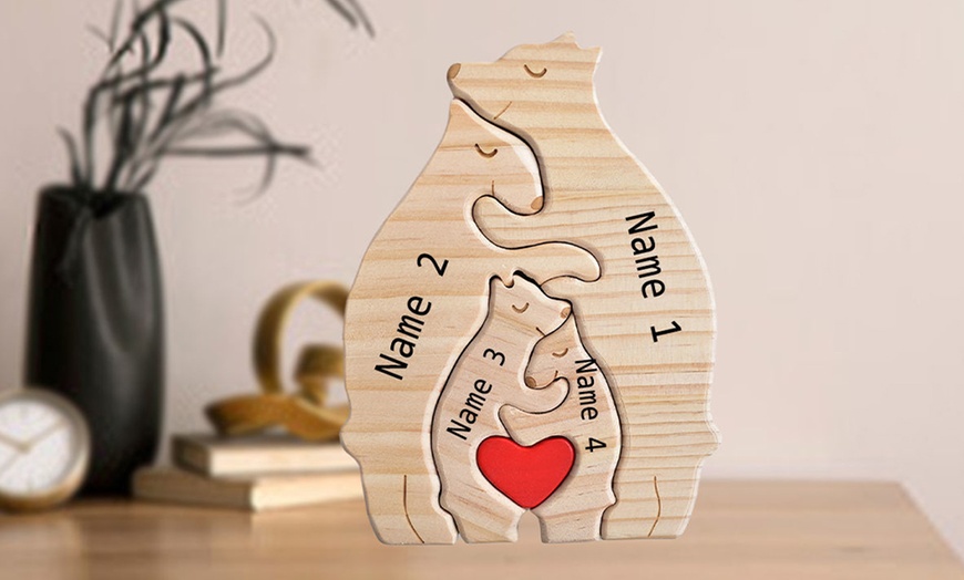 Image 8: Create a Personalized Wooden Family Puzzle with Your Names! 