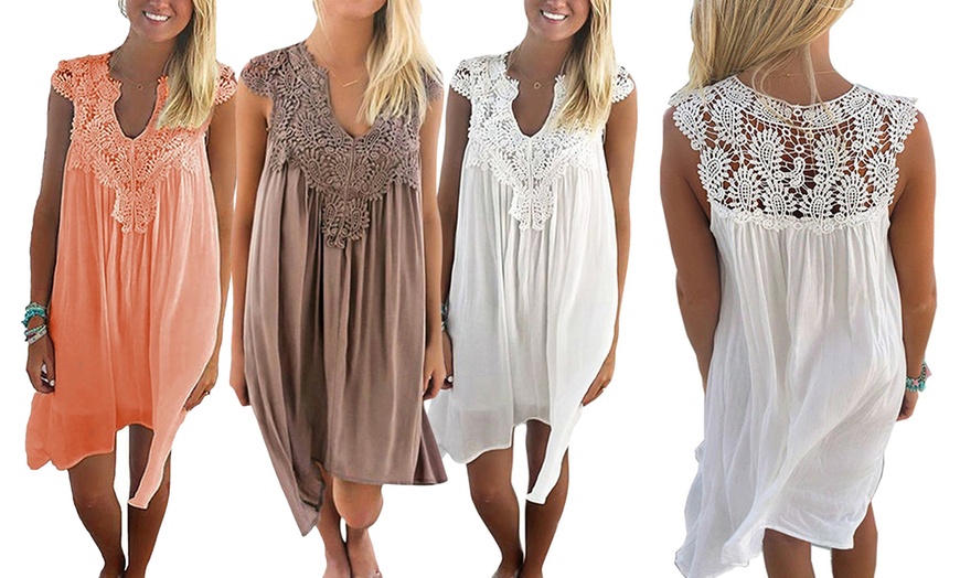 Image 1: Floaty Boho Dress