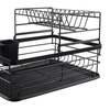 Image 5: Two-Tier Metal Dish Drying Rack with Removable Drip Tray