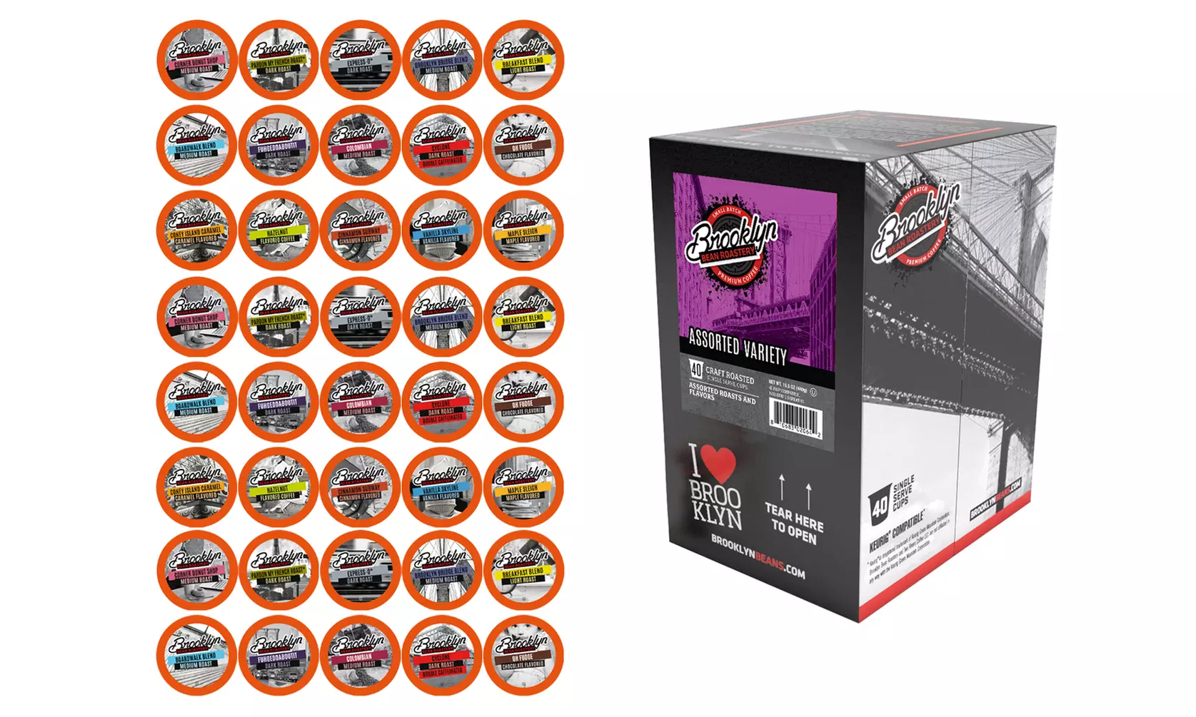 Brooklyn Beans Variety Pack for Keurig K-Cup Brewers (40-Count) - Primary Image