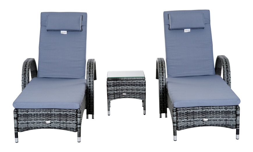 Image 17: 3pc Sun Lounger Sets, 3 Colours