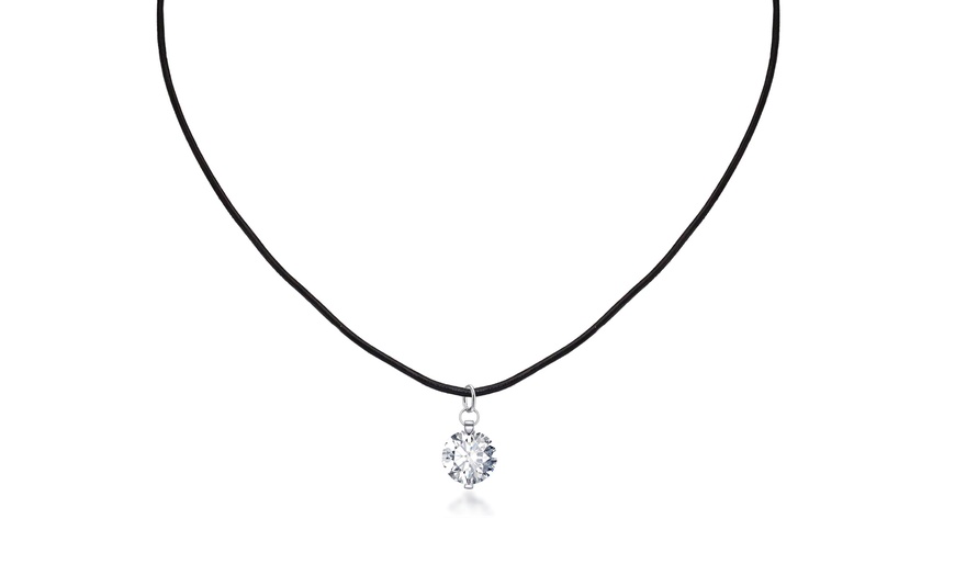 Image 7: Philip Jones Solitaire Choker Necklace with Crystals from Swarovski®