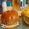 Image 2: Chicken or Veggie Burger with Chips and Salad and Beer for 1, 2, or 4