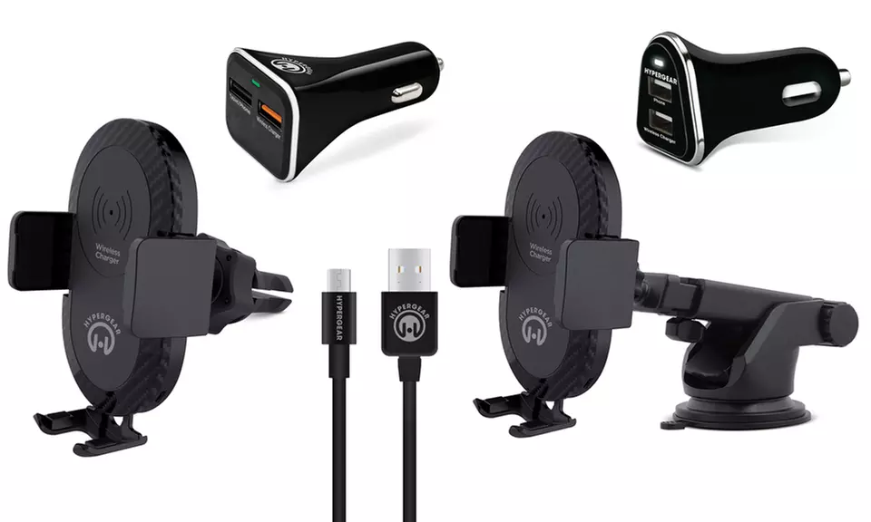 Hypergear 5-Watt Qi Wireless Charging Car Cell Phone Mounts - Primary Image