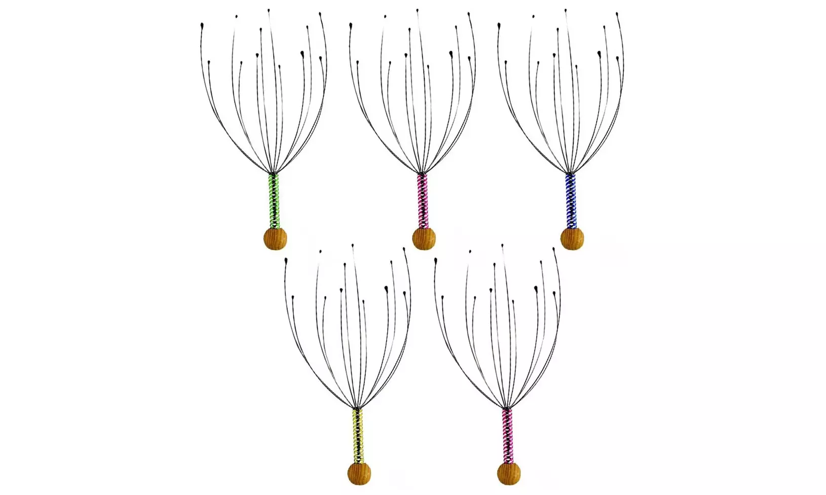 1 ou 2 masseurs de tête type pieuvre avec branches en acier et manche en bois - Primary Image