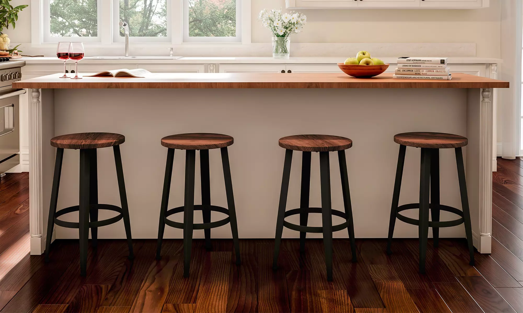 Lavish Home Backless Counter or Bar Height Stools Set (2-Piece) - Primary Image