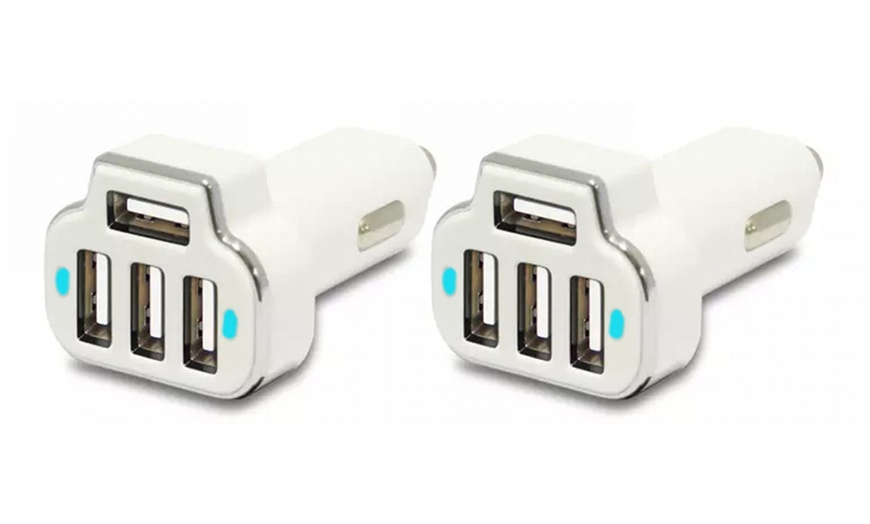 Image 13: Four-Port USB Car Charger