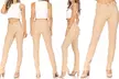 Women's Casual Comfy Slim Pocket Jeggings Jeans Pants with Button - Second Medium