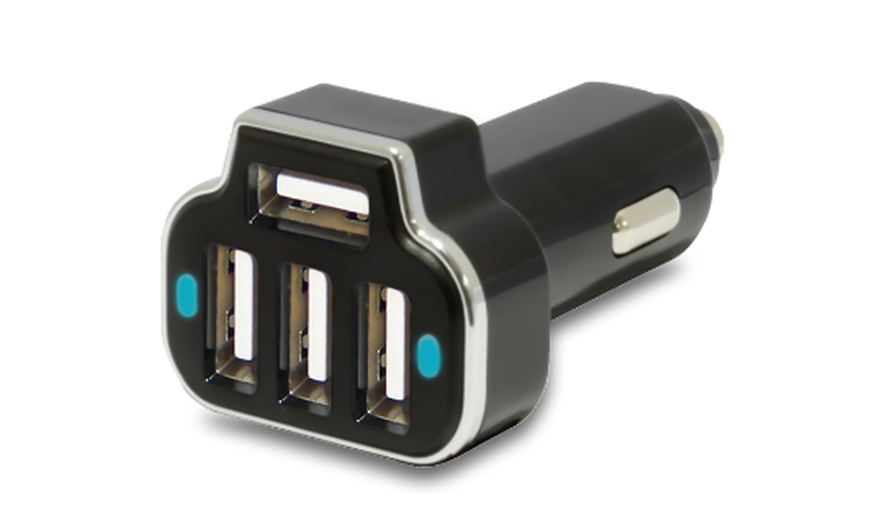 Image 7: Four-Port USB Car Charger