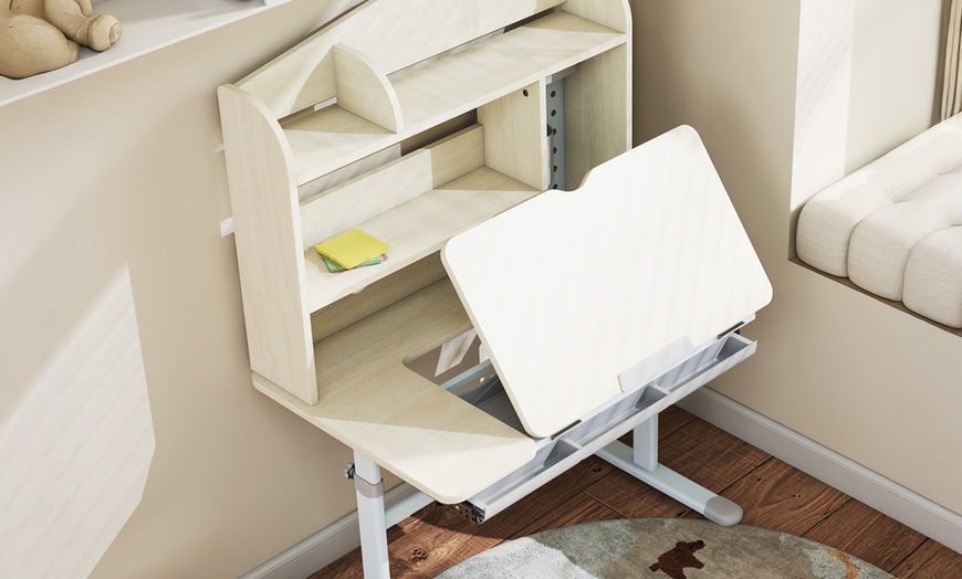 Image 4: AIYAPLAY Adjustable Kids Study Desk