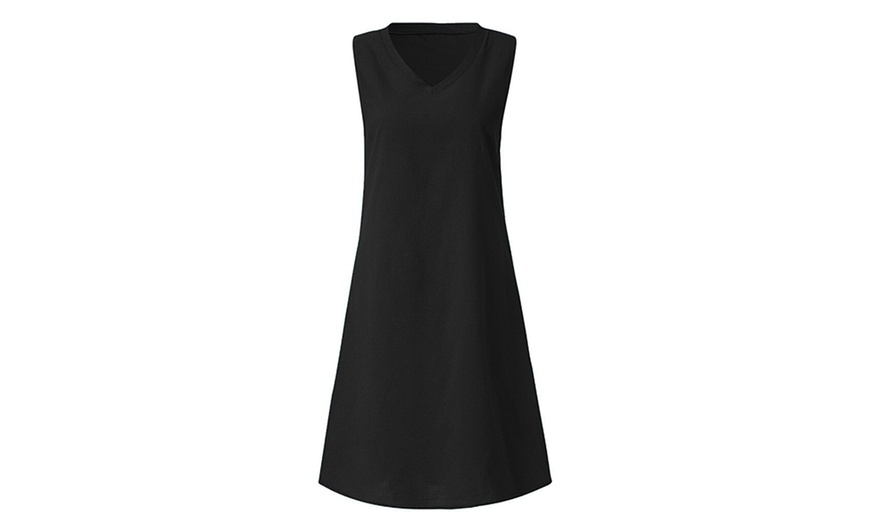 Image 5: V-Neck Sleeveless Dress