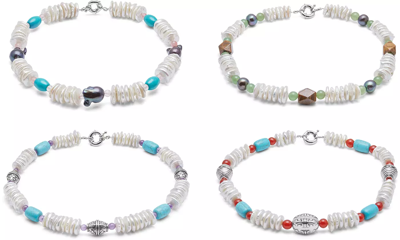 1 ou 4 colliers tribales de perles et pierres précieuses de la marque OMG Jevel - Primary Image