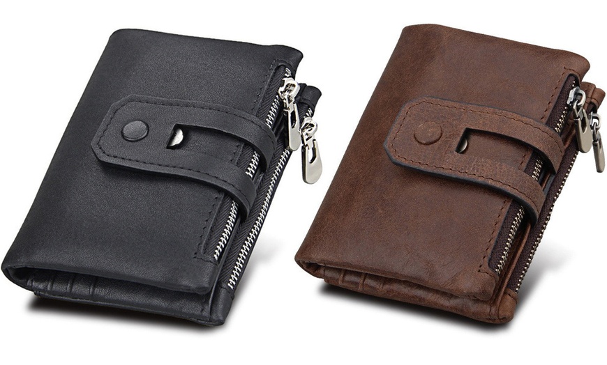 Image 3: Tri-Fold Leather Wallet