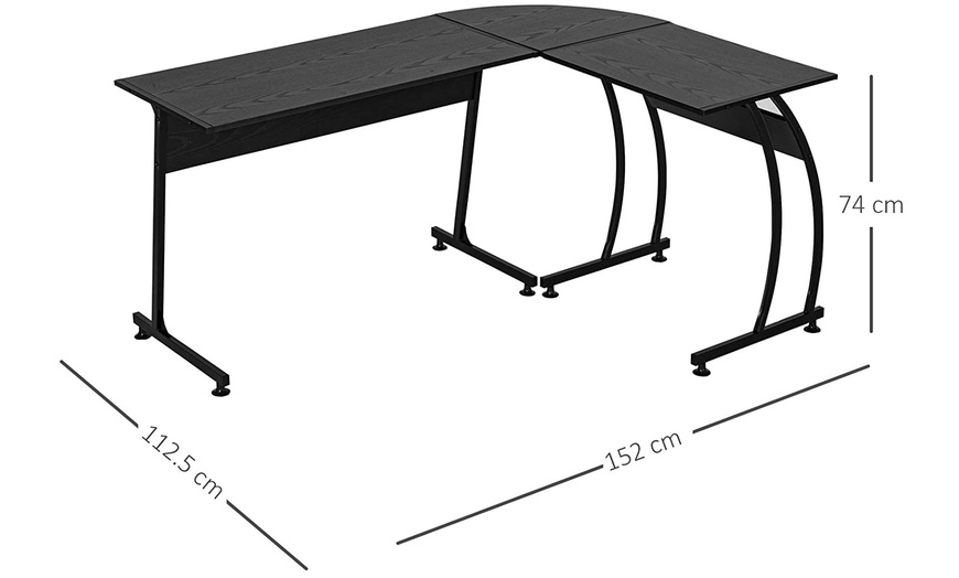 Image 8: HomCom Corner Desk