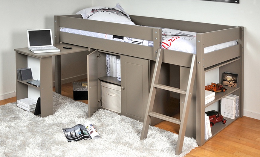 Image 1: Lit combiné avec bureau étagère