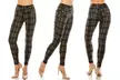 LA12ST Women's Stretchy Plaid Trouser Leggings with Pockets - Second Medium