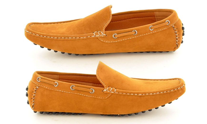 Image 23: Men's Faux Suede Casual Loafers