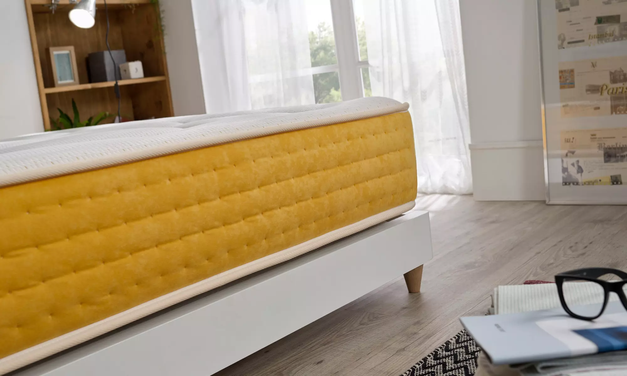 Matelas à ressorts ensachés blue gel Elite gold