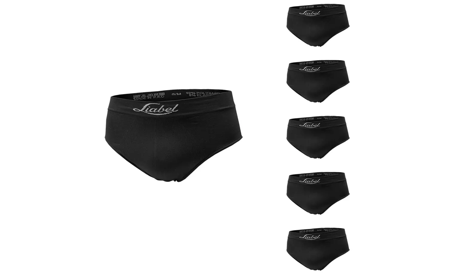 Lot de 6 boxers ou slips Liabel en microfibre sans couture