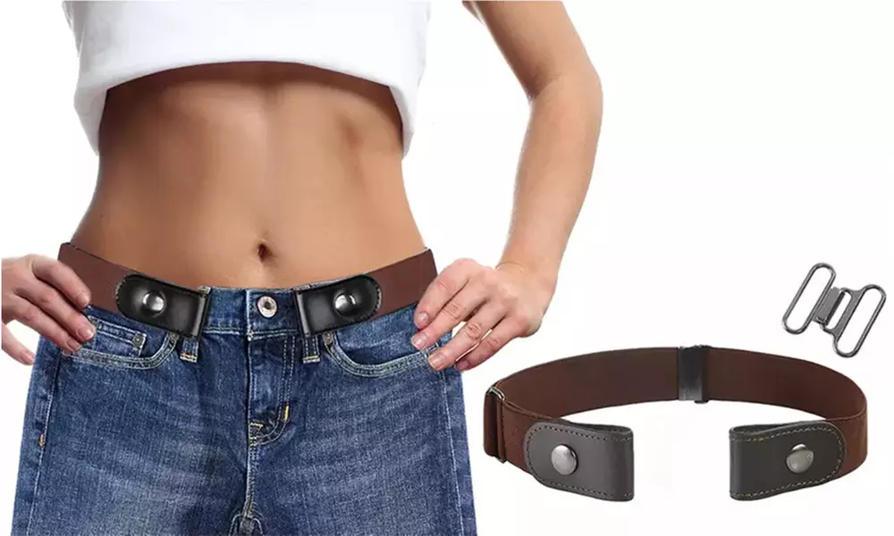 1x oder 2x schnallenloser, elastischer Gürtel