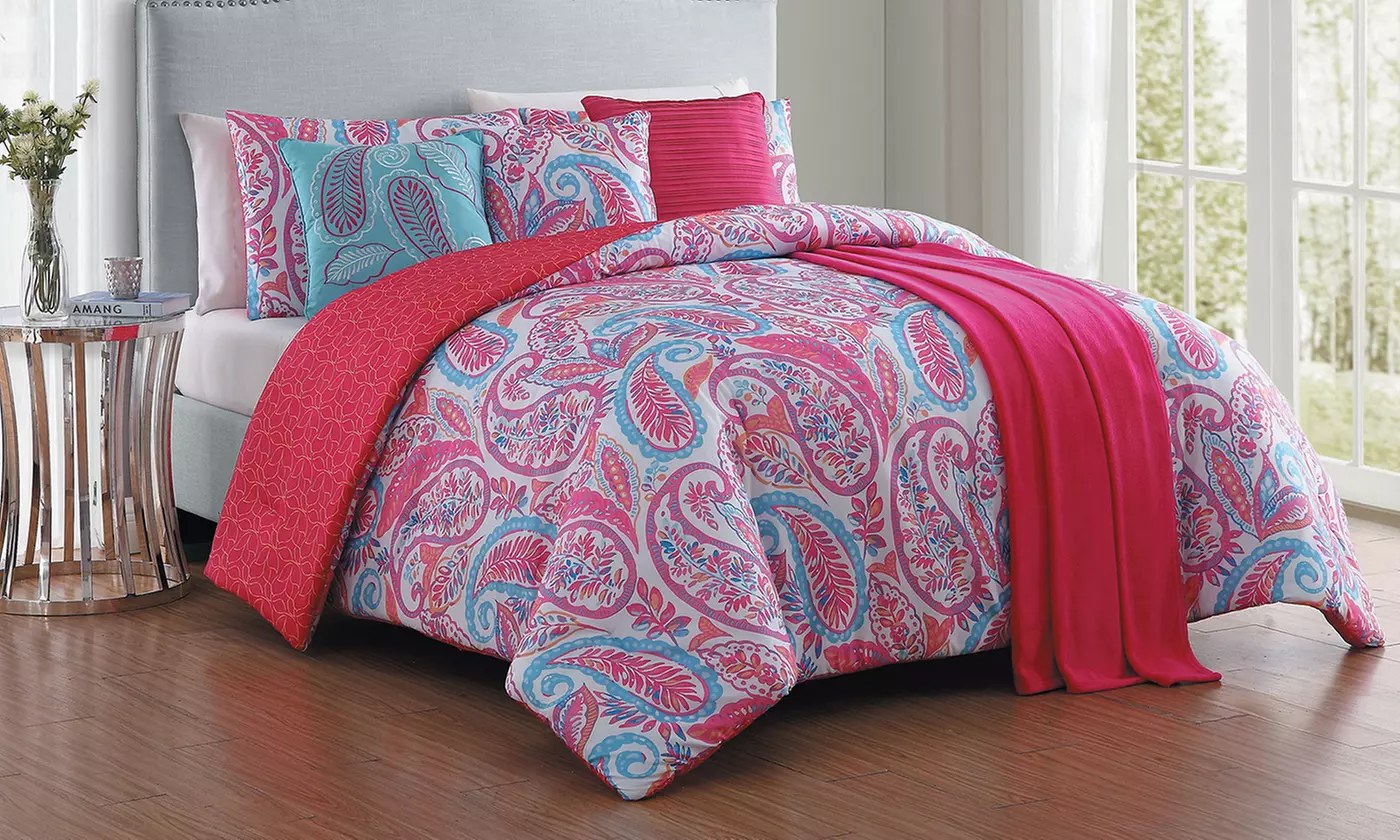 Comforter Set with Shams, Dec Pillows, and Throw Blanket (7-Piece) - Primary Image