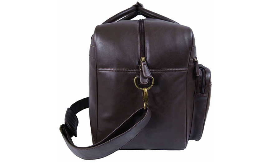 faux leather holdall