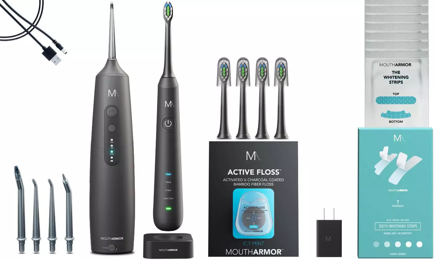 Mouth Armor Sonic Toothbrush and Cordless Water Flosser Bundle - Primary Image