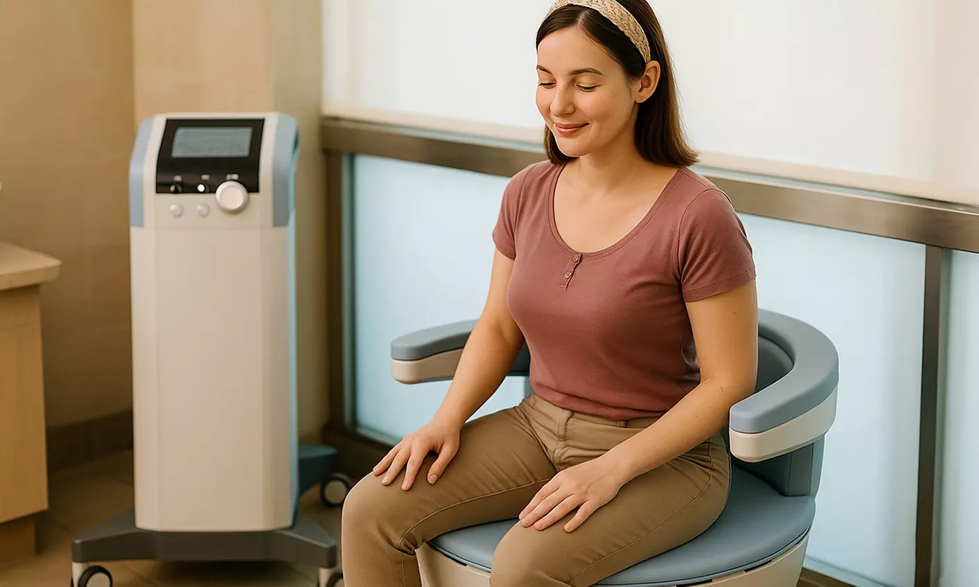 Tone with One Session of High-Intensity Focused Electromagnetic Chair Treatment at Meso MedSpa(Up to 80%Off) - Primary Image