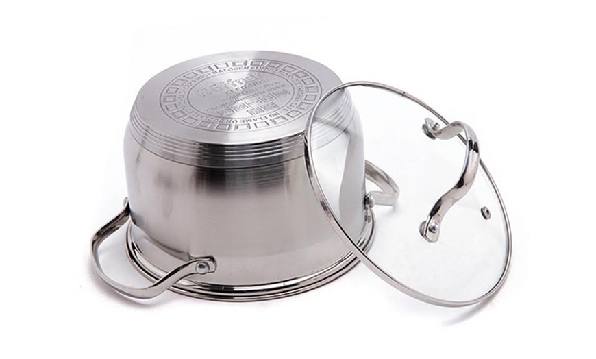 Image 2: Stainless Steel Pot 12-Piece Set 