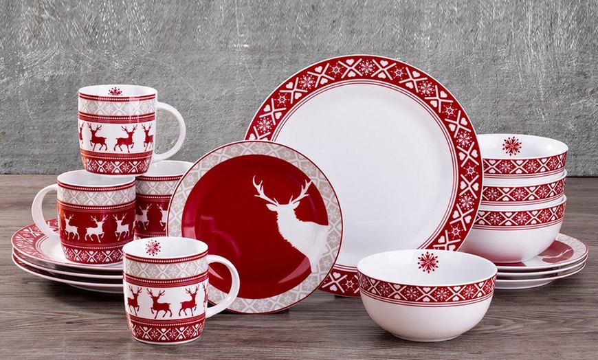 Image 1: 16-Piece Nordic Dinner Set