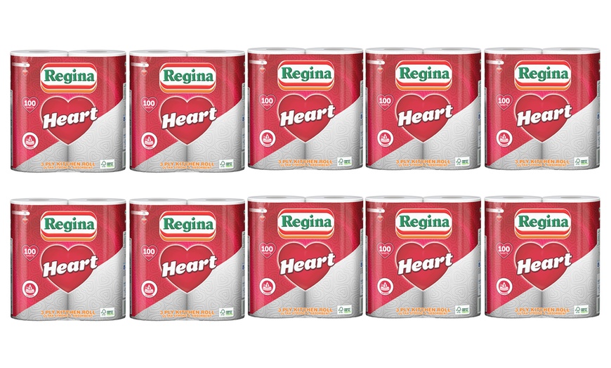 Image 3: Up to 40 Rolls of Regina Heart Three-Ply Kitchen Towels