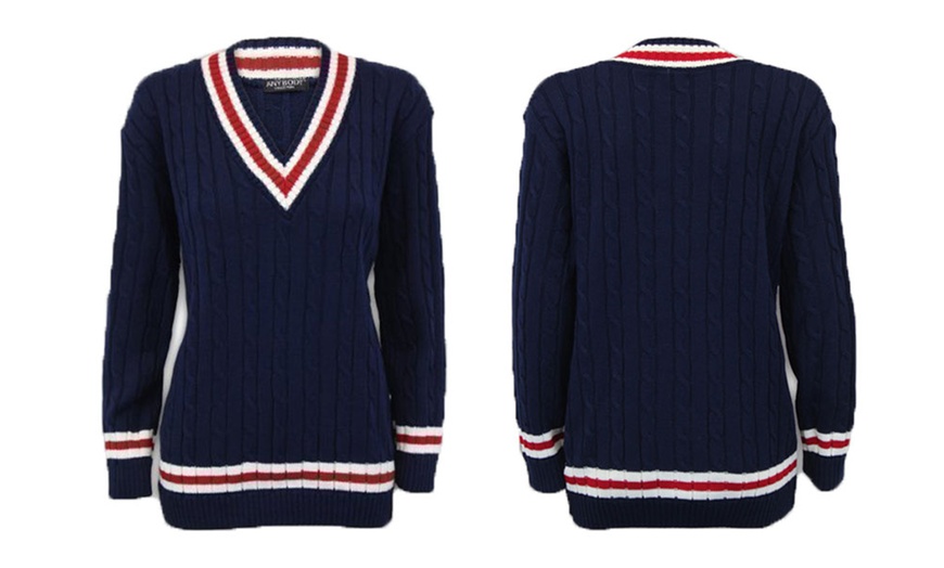 Image 4: Women's Knitted Cricket Jumper