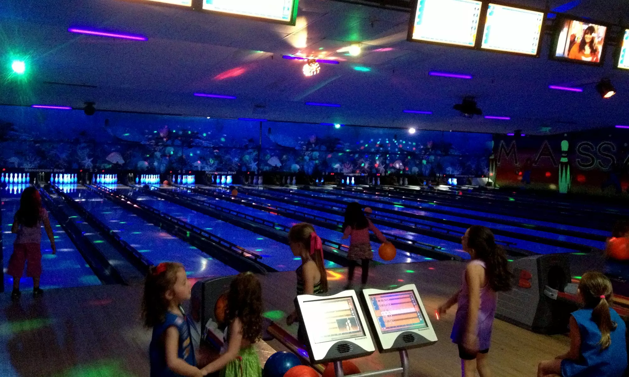Bowling Packages or Kids' Cosmic Bowling Party at Baldwin Bowling Center (Up to 70% Off). 10 Options. - Primary Image