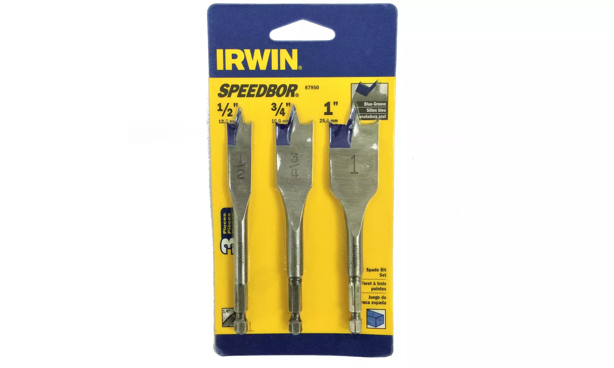 Irwin Speedbor Blue Groove Spade Drill Bit Set (3-Piece) - Primary Image