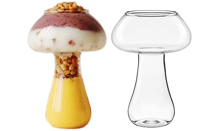 Image 4: One or Two Novelty Mushroom Shaped Cocktail Glasses