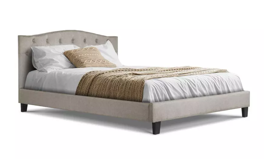 Image 28: Contemporary Plush Bed Frame