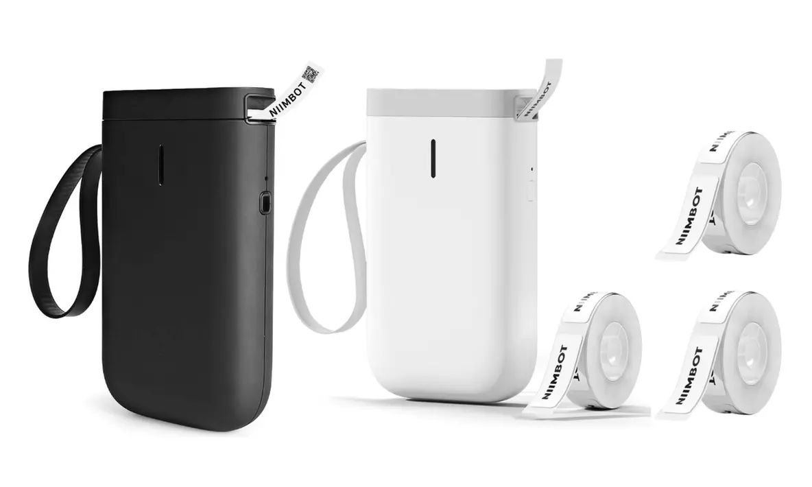 Imprimante d'étiquettes thermiques portable avec rouleau d'étiquettes