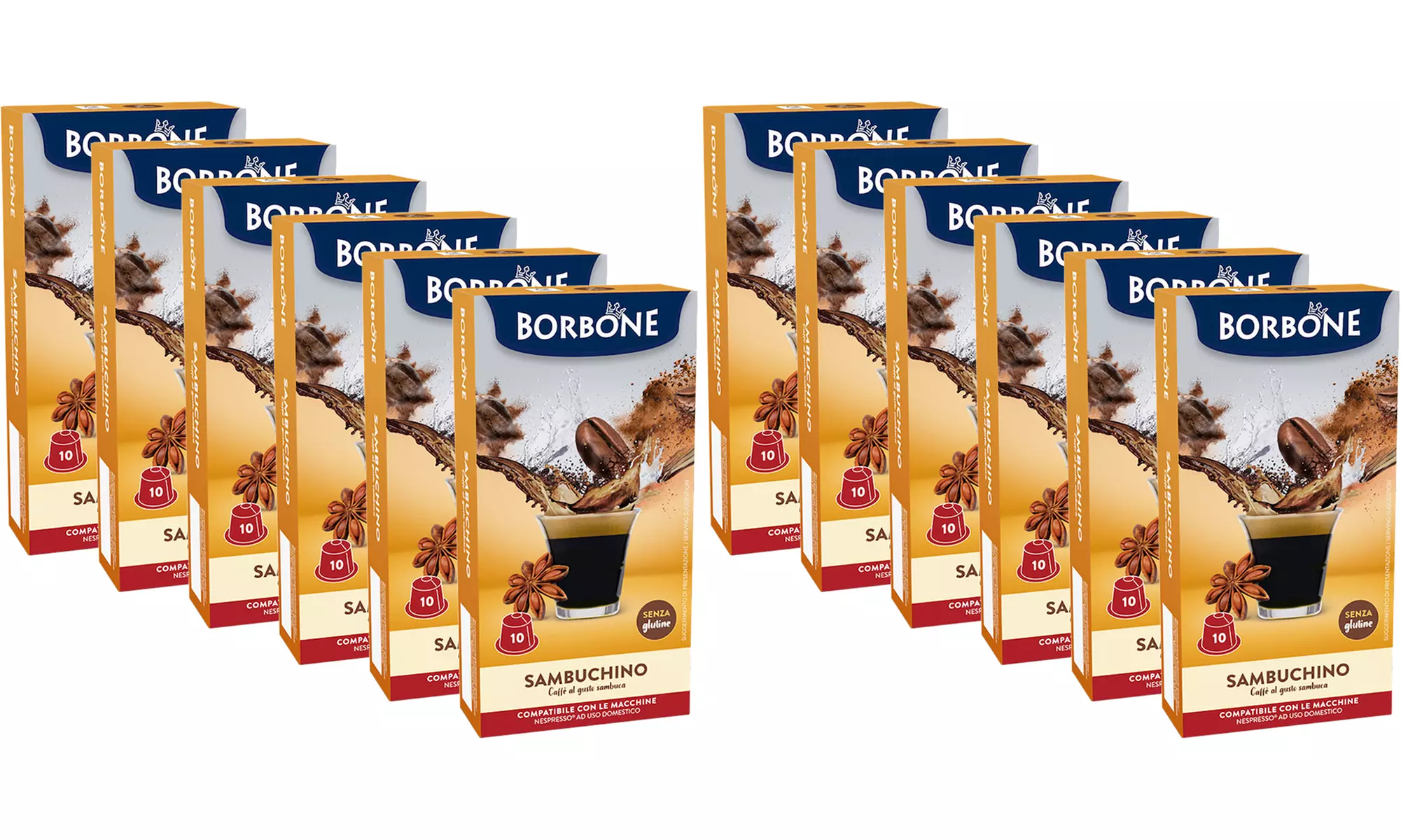 60 o 120 capsule Borbone compatibili con Nespresso