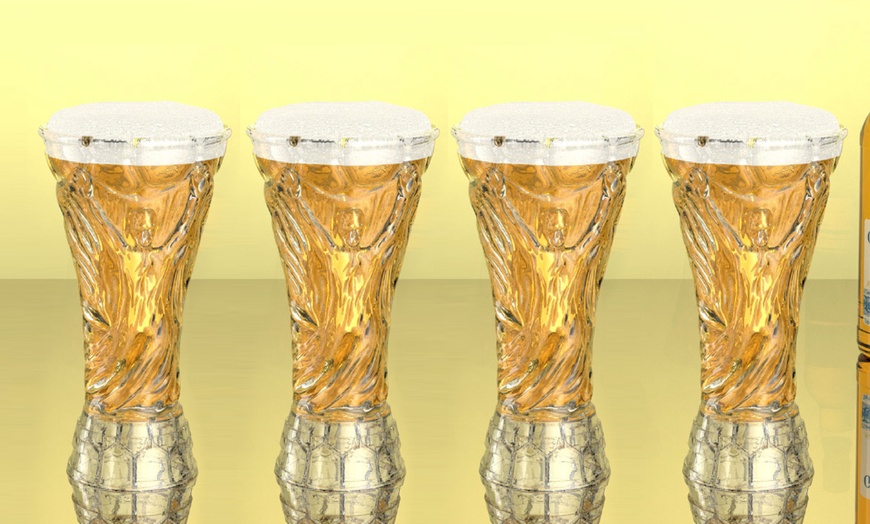 Image 11: One, Two or Four Qatar World Cup Beer Glasses 420ml