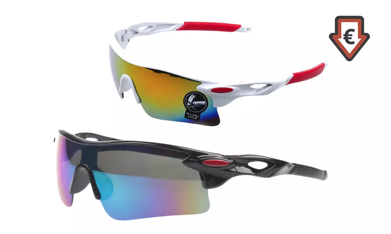 Aerodynamische Sport-Sonnenbrille in Schwarz oder/und Weiß - Primary Image