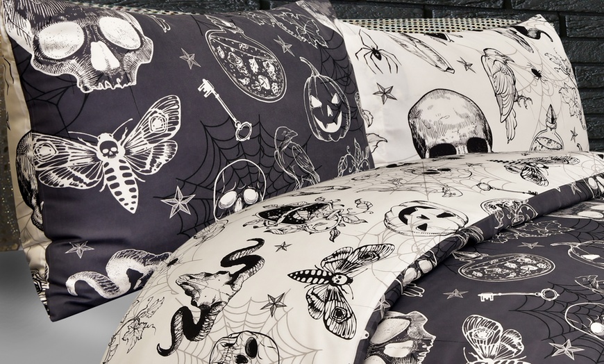 Image 6: Smart Living Reversible Mystical Gothic Duvet Cover and Pillowcases