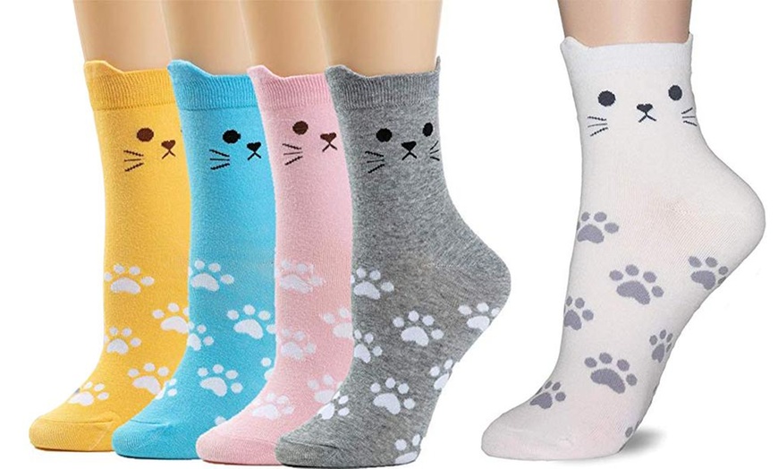 Image 1: Flo Women's Cat Socks