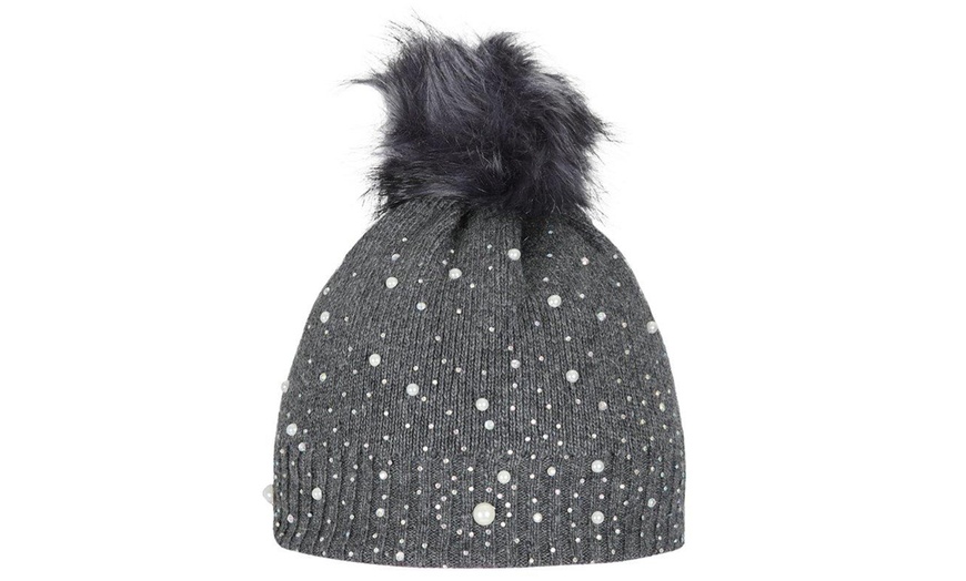 Image 8: Kurt Muller Faux Fur Bobble Hat